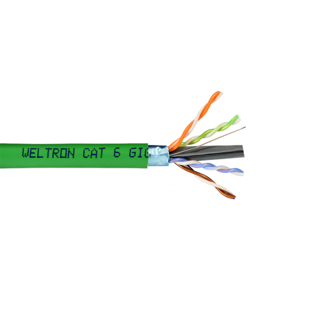 WELTRON Cat6 Solid Ftp Cmp Green 1000 Taa Compl T2404L6SHP-GN